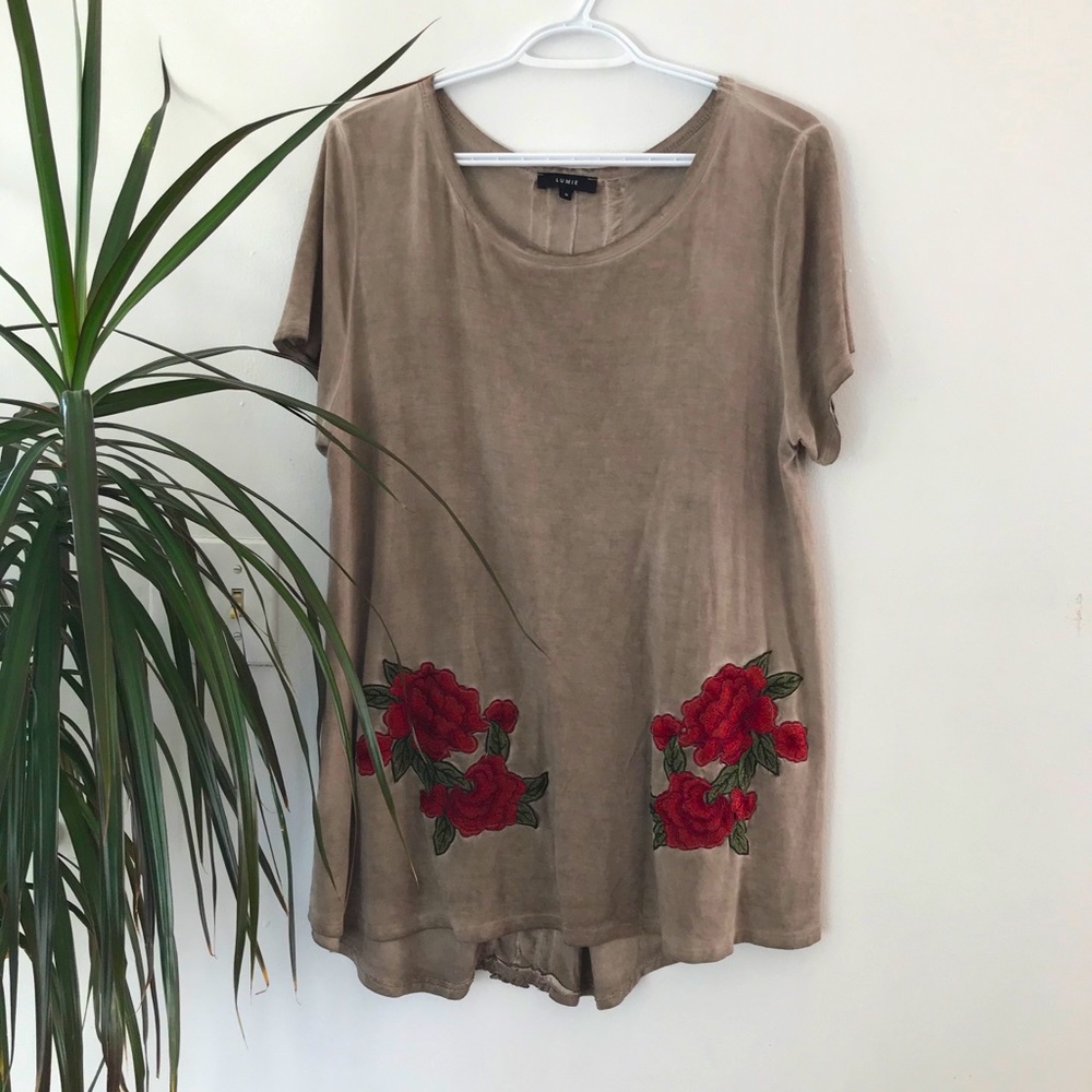 LUMIE rose - embroidered tunic top.